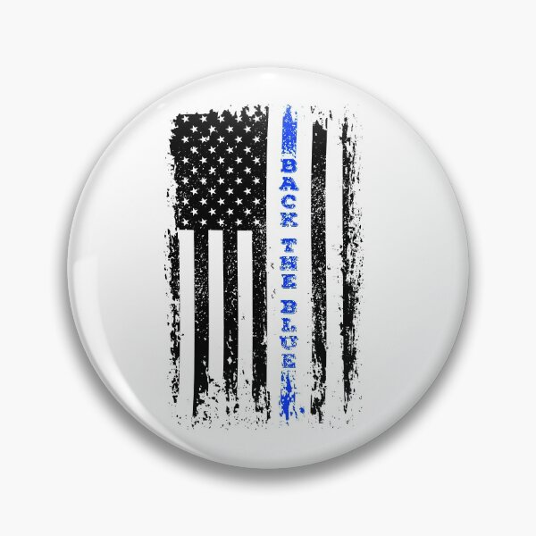 Item preview, Back the Blue Thin Blue Line American Flag Police Support designed and sold by graphicmeyou.