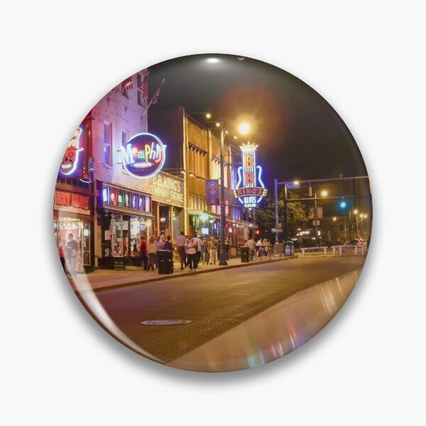 Item preview, Beale Street at night, Downtown Memphis, Tennessee, USA designed and sold by FOLK ART FUSION by heidiannemorris.