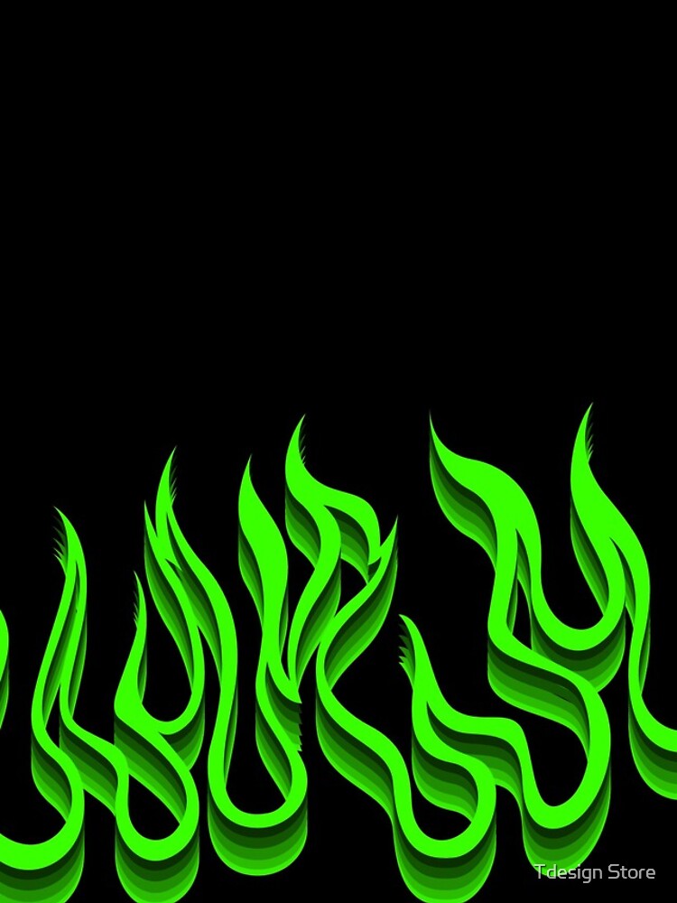 3D grüne Flammen von oliverhowells