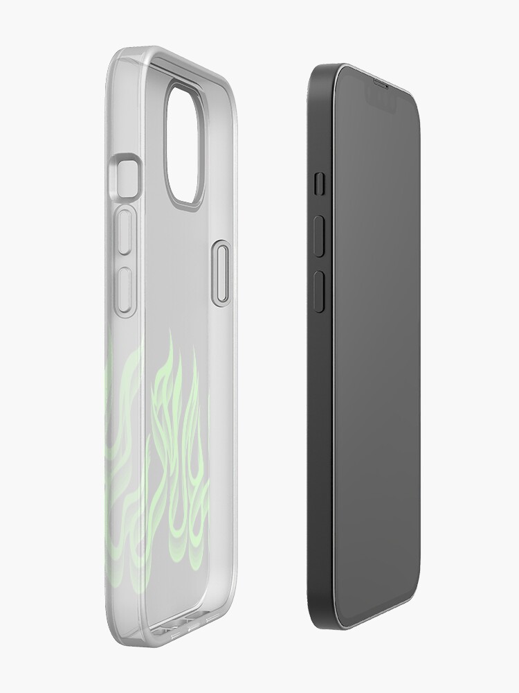 Alternative Ansicht von 3D grüne Flammen iPhone-Hülle