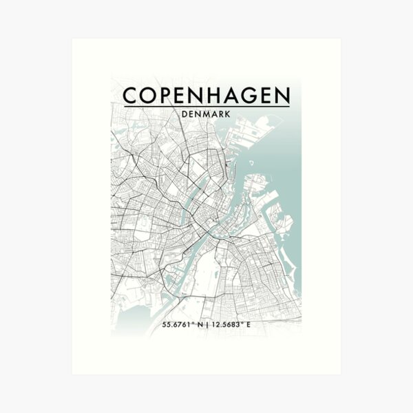 Item preview, Copenhagen City Map designed and sold by JLCDesign.