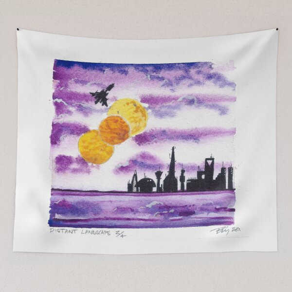 Item preview, A Distant Landscape Watercolor #2 designed and sold by BreonBliss.