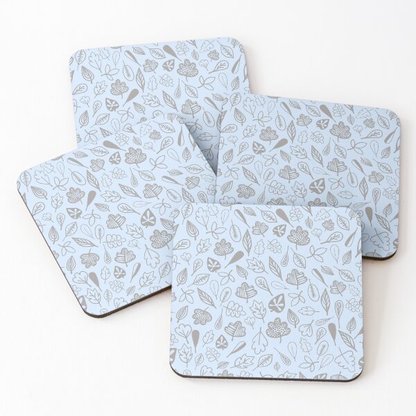 Item preview, leaf pattern blue and gray designed and sold by Tanya-GR.