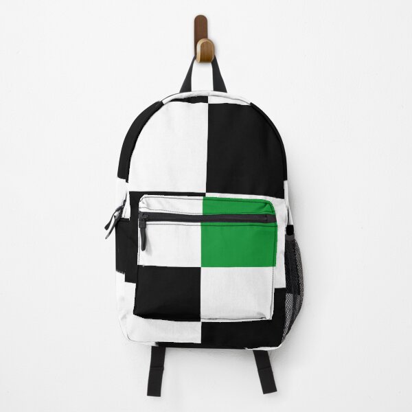 Item preview, Checkered Black and White with One Green Square designed and sold by AbstractIdeas.