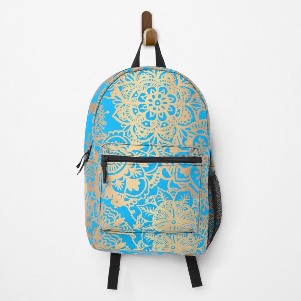Item preview, Light Blue and Gold Mandala Pattern designed and sold by Julie Erin Designs.