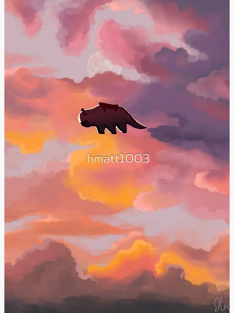 Thumbnail 2 of 2, Art Board Print, Appa in the Clouds designed and sold by hmatt1003.