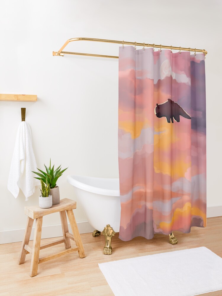 Alternate view of Appa in the Clouds Shower Curtain