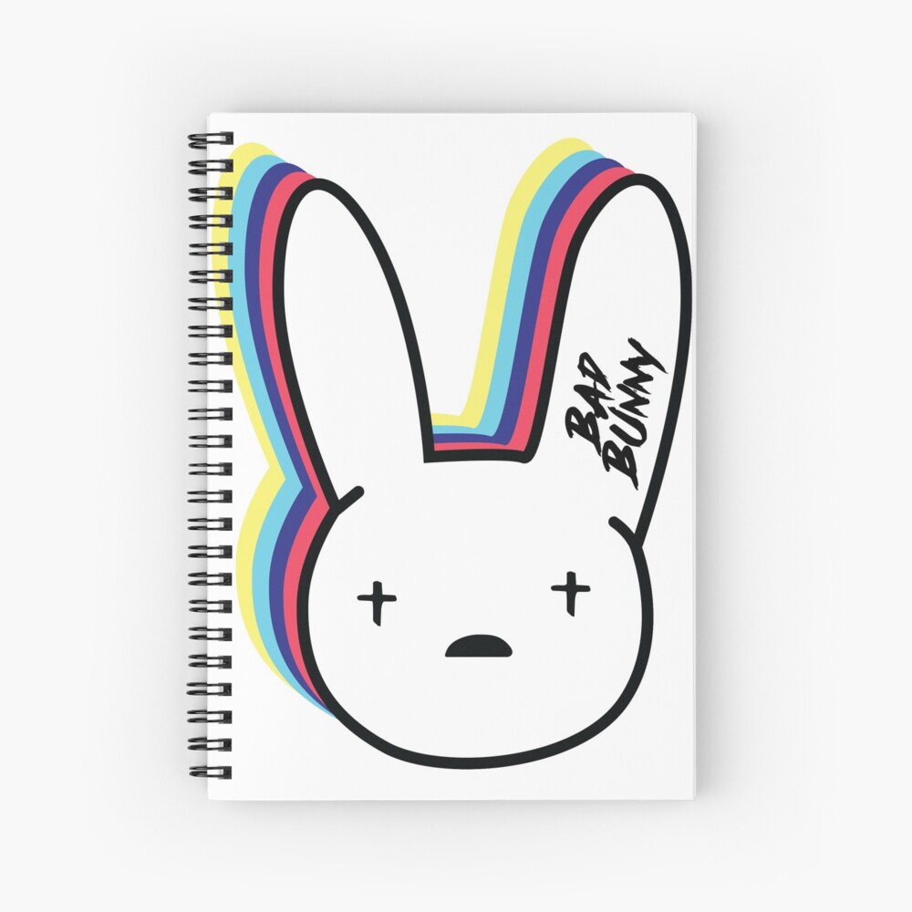 Bad Bunny Logo Spiral Notebook By Danielardzg Redbubble