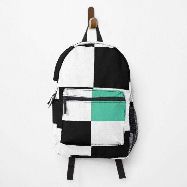 Item preview, Checkered Black and White with One Biscay Green Square designed and sold by AbstractIdeas.