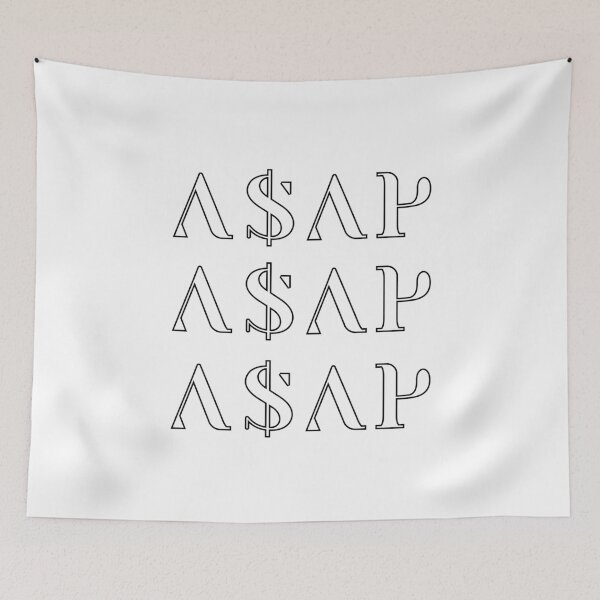 Item preview, A$AP White Logo designed and sold by GRETKA.
