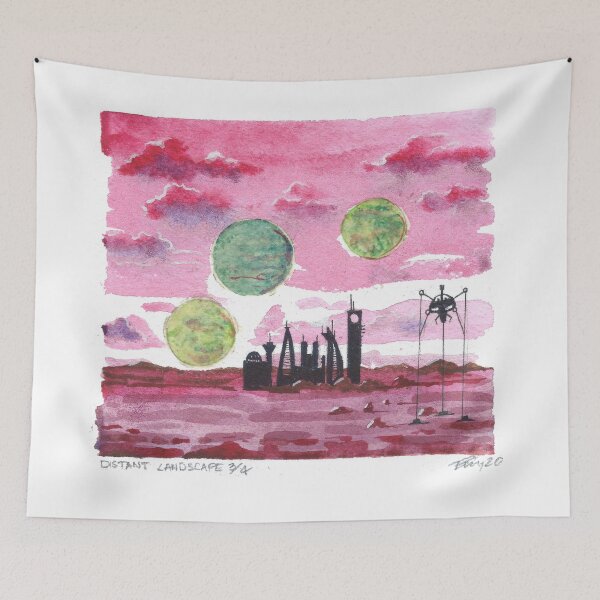 Item preview, A Distant Landscape Watercolor #3 designed and sold by BreonBliss.