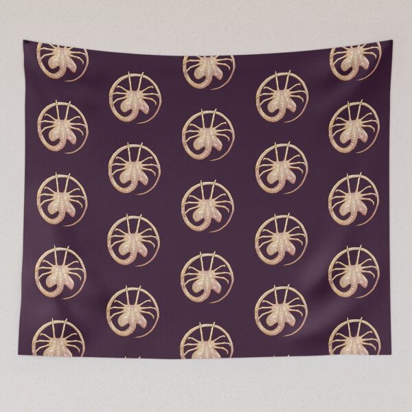 Item preview, Facehugger Alien Pattern dark purple version designed and sold by TaylorRoseArt.