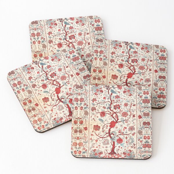 Item preview, FLOWERING TREE WITH BUTTERFLIES AND ANIMALS Antique Oriental Floral designed and sold by BulganLumini.