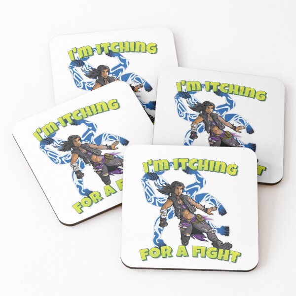 I'm Itching For A Fight Amara The Siren Borderlands 3 The Tiger of Partali Coasters (Set of 4)