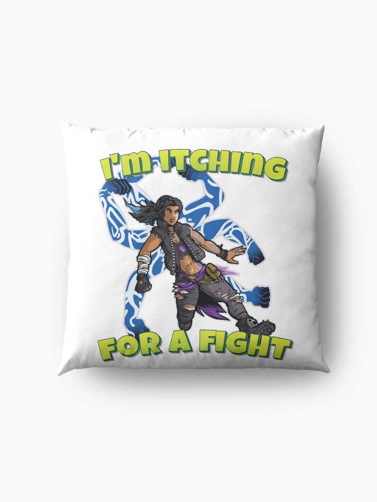 Alternate view of I'm Itching For A Fight Amara The Siren Borderlands 3 The Tiger of Partali Floor Pillow