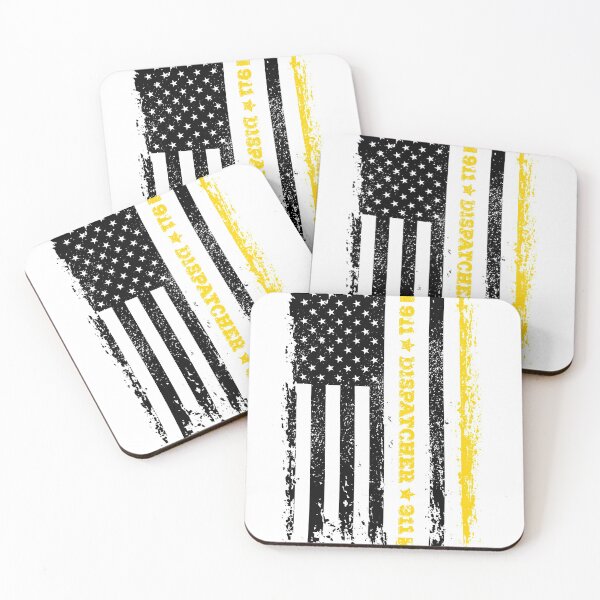 Item preview, 911 Dispatcher Thin Gold Line Thin Yellow Line designed and sold by graphicmeyou.