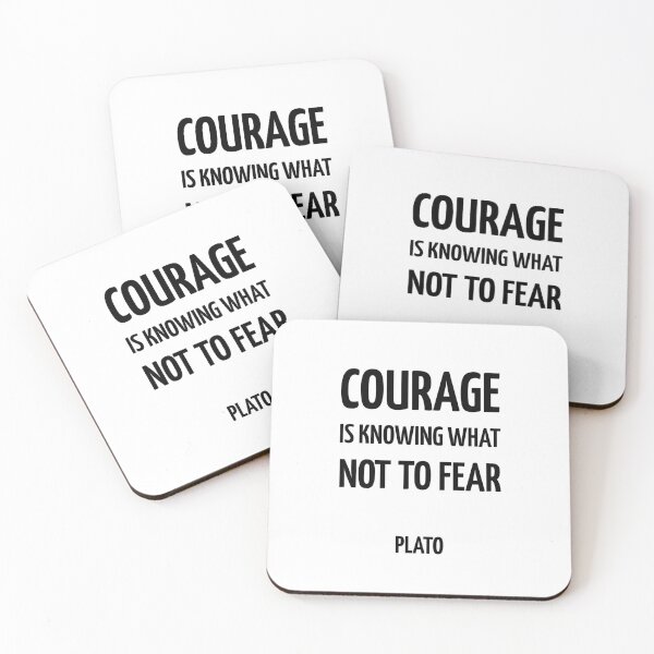 Item preview, Courage is knowing what not to fear - Plato  - Greek Philosophy quotes designed and sold by Inspirationmotivation.