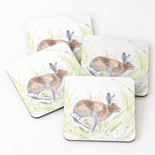 Item preview, Irish hare watercolour illustration. designed and sold by DebTheZeb.