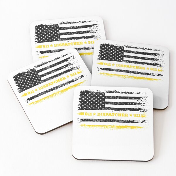 Item preview, 911 Dispatcher Thin Gold Line Thin Yellow Line designed and sold by graphicmeyou.