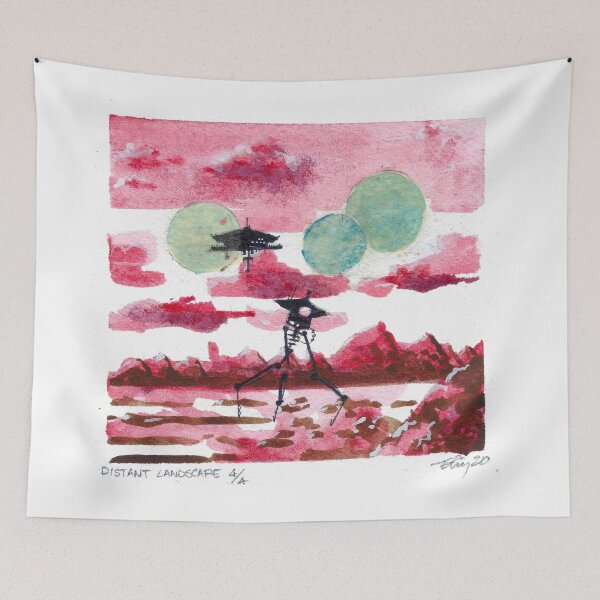 Item preview, A Distant Landscape Watercolor #4 designed and sold by BreonBliss.