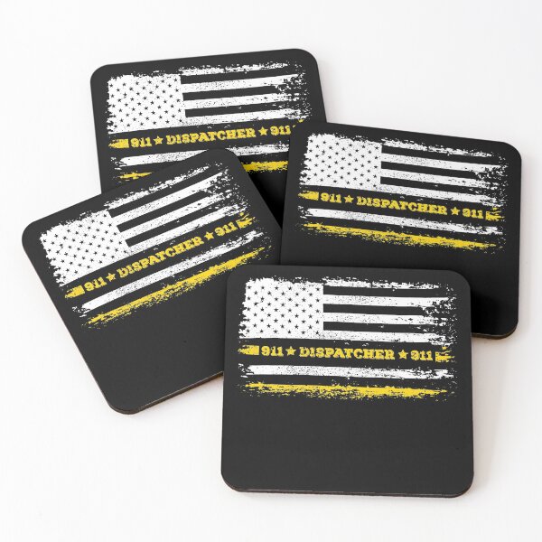 Item preview, 911 Dispatcher Thin Gold Line Thin Yellow Line designed and sold by graphicmeyou.