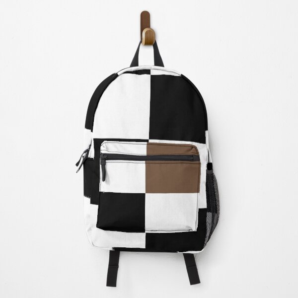 Item preview, Checkered Black and White with One Coffee Brown Square designed and sold by AbstractIdeas.