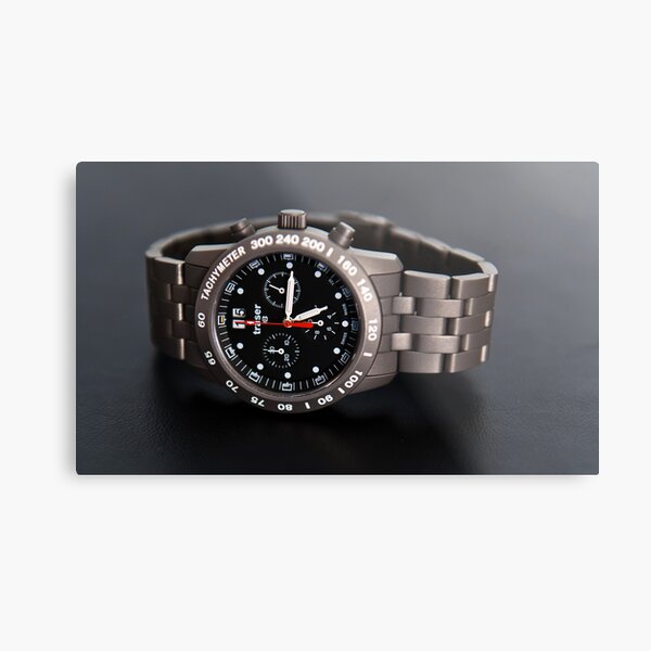 Traser Classic Chronograph Big Date Titan Blue Metal Print
