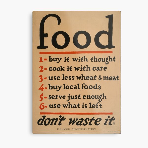 Food: Don't waste it Metal Print