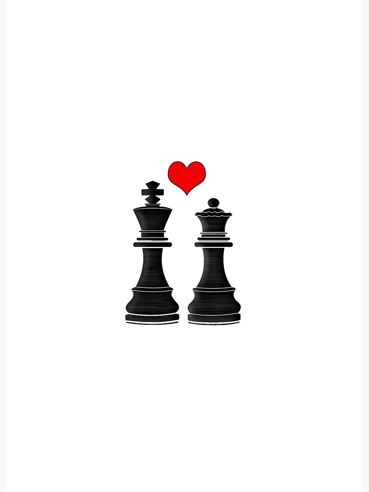 King and Queen Love (Chess) | Art Board Print