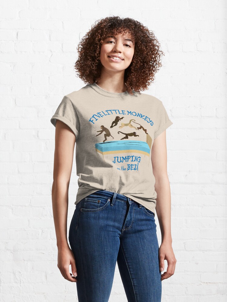 Alternate view of NDVH Five Little Monkeys Jumping on the Bed! Classic T-Shirt