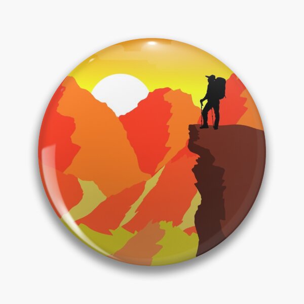 Sunset Hiking Trip Pin