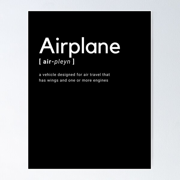 Item preview, Airplane Dictionary Definition designed and sold by parakeet.