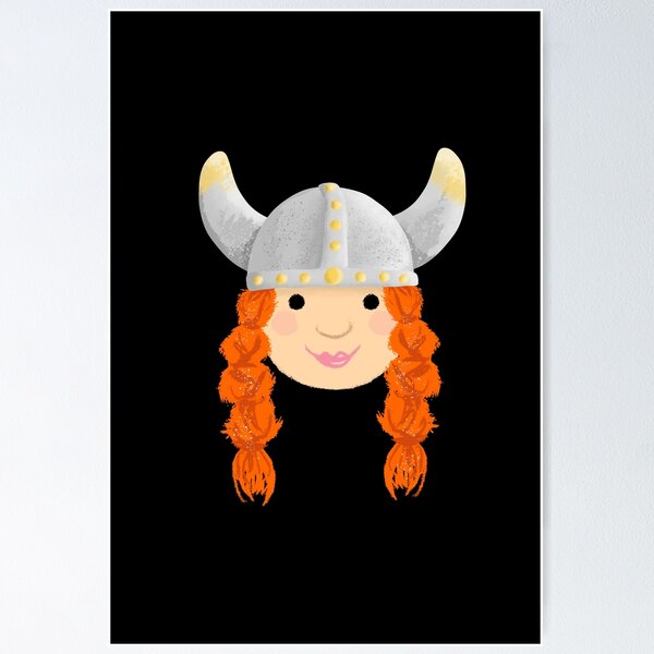 Item preview, Cute Viking Warrior Princess designed and sold by VicEllisArt.