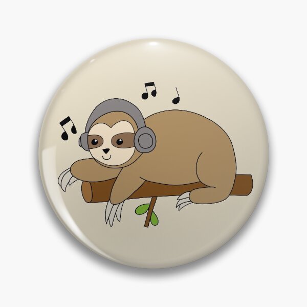 Item preview, Sloth with Headphones designed and sold by palaco210.