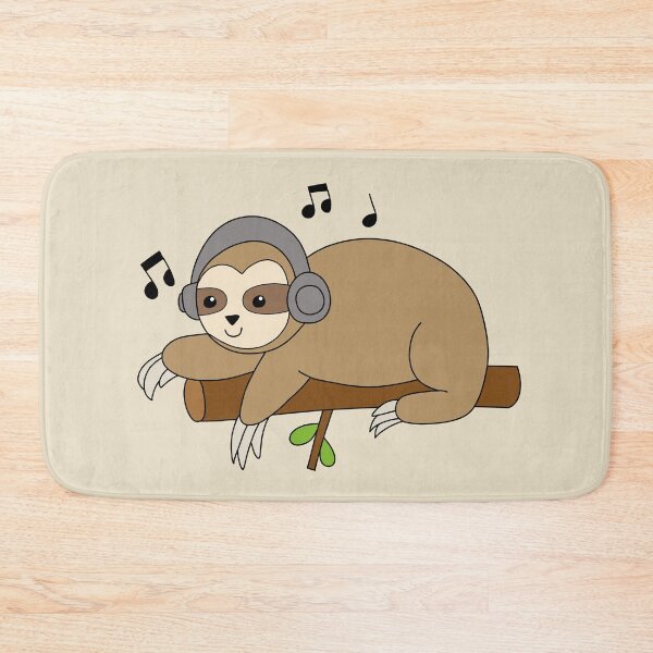 Item preview, Sloth with Headphones designed and sold by palaco210.