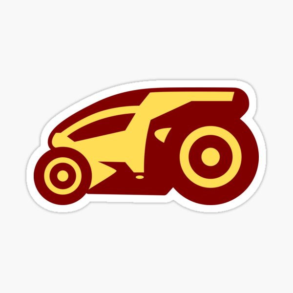 Armagetron Advanced (aka Retrocycles) Cycle Design in Red & Gold Sticker