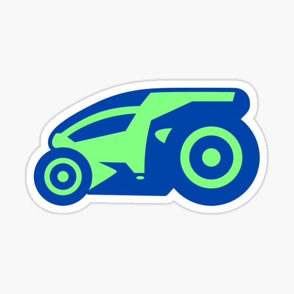 Armagetron Advanced (aka Retrocycles) Cycle Design in Blue & Green Sticker