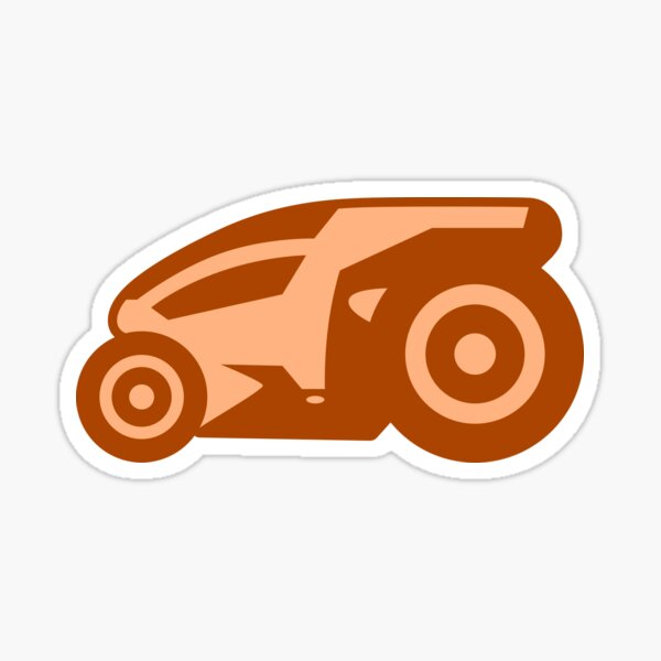 Armagetron Advanced (aka Retrocycles) Cycle Design in Orange Cream Sticker