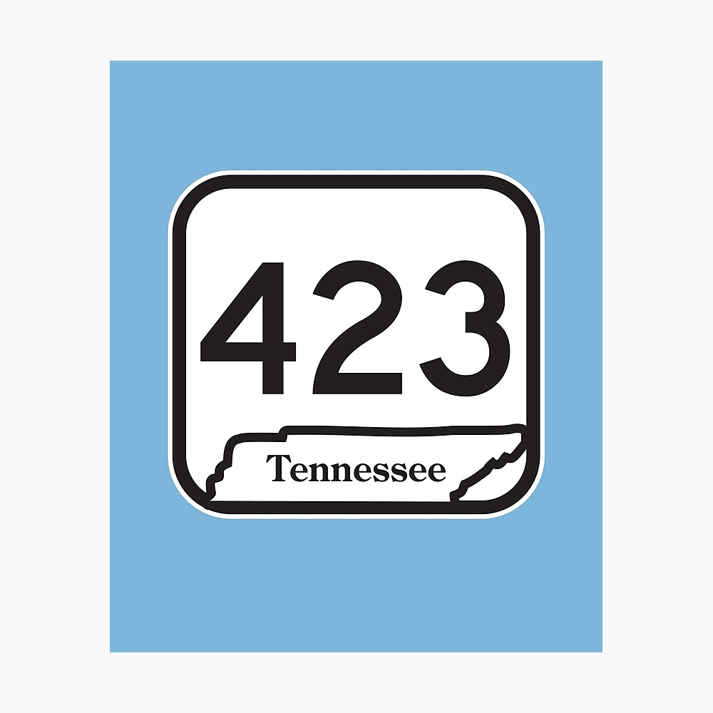Tennessee State Route 423 Area Code 423 Poster By Srnac Redbubble