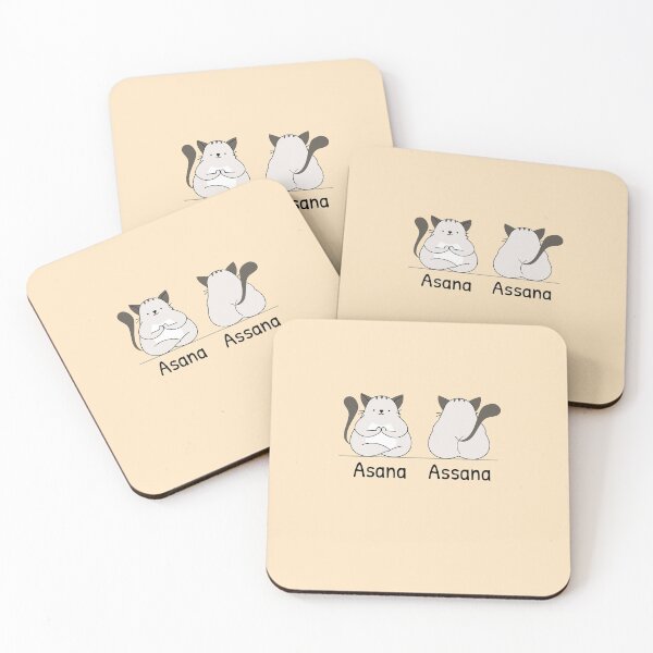 Item preview, Asana & Assana - Fun Yoga Cat designed and sold by Slicki.