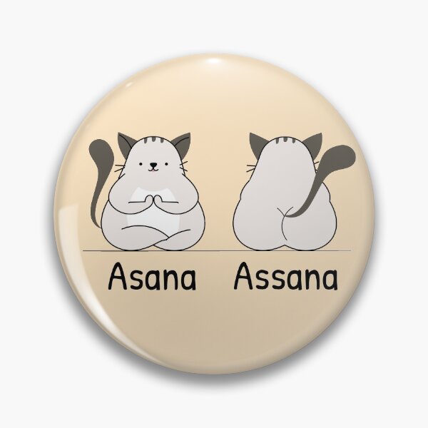 Item preview, Asana & Assana - Fun Yoga Cat designed and sold by Slicki.