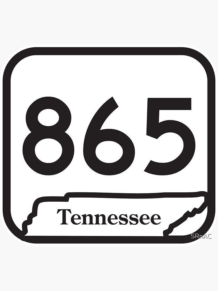 Tennessee State Route 865 (Area Code 865) | Sticker