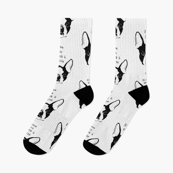 Item preview, Love is Black and White Boston Terrier designed and sold by YELLOWCITY806.