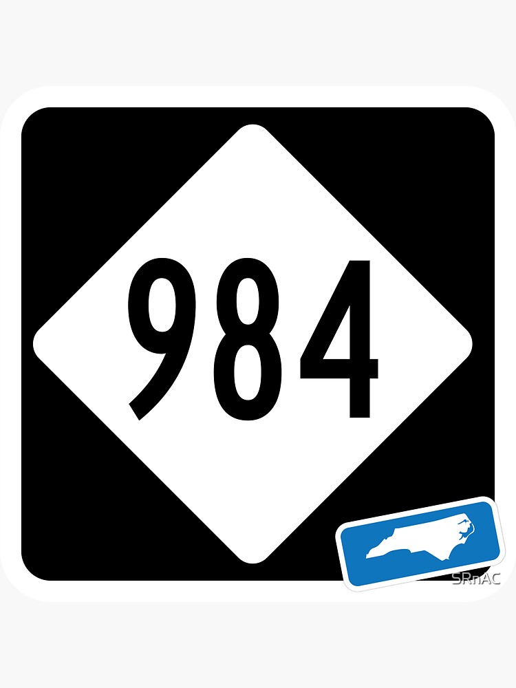 north-carolina-state-route-984-area-code-984-sticker-by-srnac-redbubble