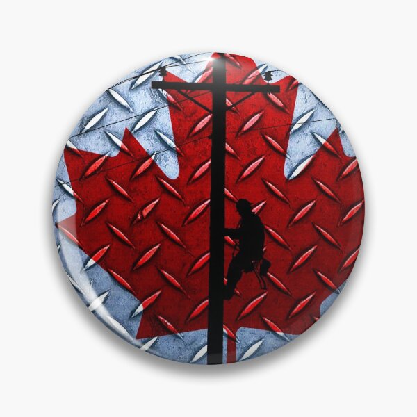 Item preview, Lineman with Canadian Flag designed and sold by Ken Macune.