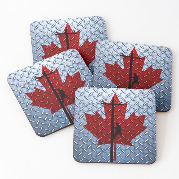 Item preview, Lineman with Canadian Flag designed and sold by Ken Macune.