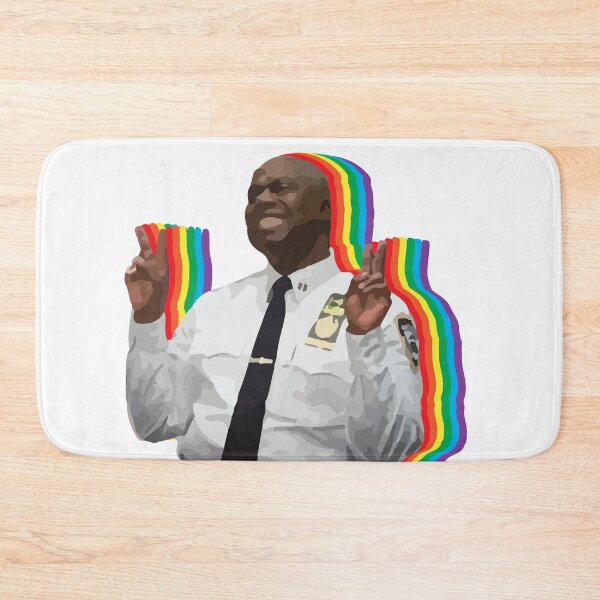 Item preview, captain holt Brooklyn nine nine peace sign rainbow designed and sold by calamity02.