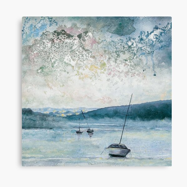 Twilight on The Gannel, Cornwall Art Canvas Print