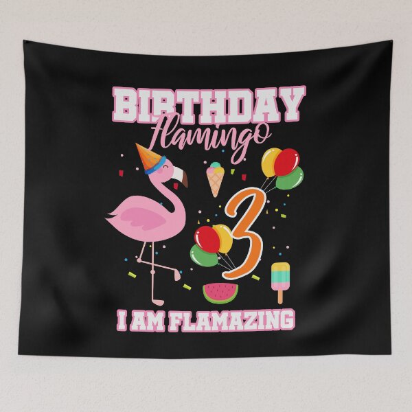 Item preview, Kids Flamingo Birthday Party Flamazing 3 years designed and sold by NeXore.