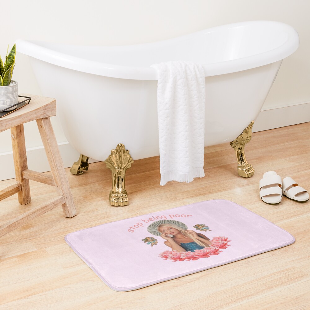 Paris Hilton 'Stop Being Poor' Bath Mat